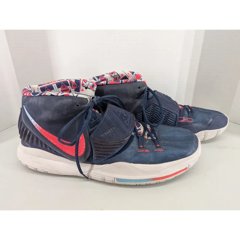 Nike Kyrie 6 Blue White Pink Shoes Size 17